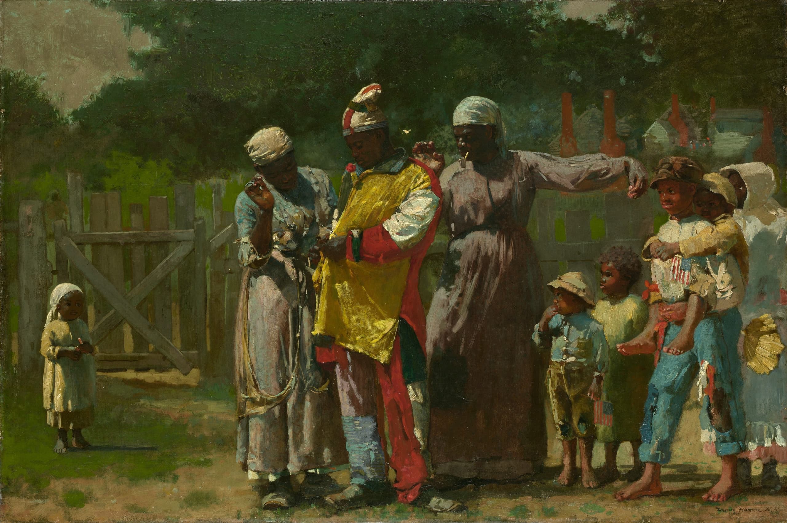 An oil painting on canvas, 50.8 centimetres (1 ft 8 in) high by 76.2 centimetres (2 ft 6 in) wide, by Winslow Homer, held at the Metropolitan Museum of Art. No further visual description is supplied in the verified record used for this lesson.