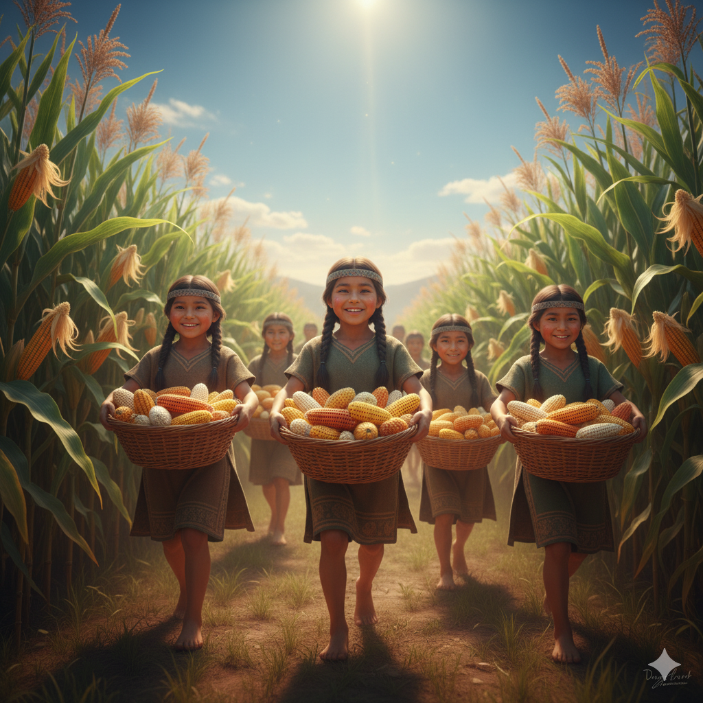 First corn harvest