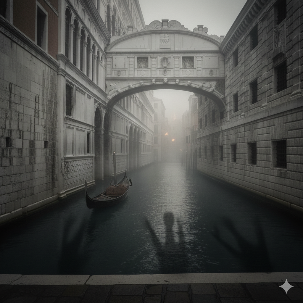 Foggy Venice canals