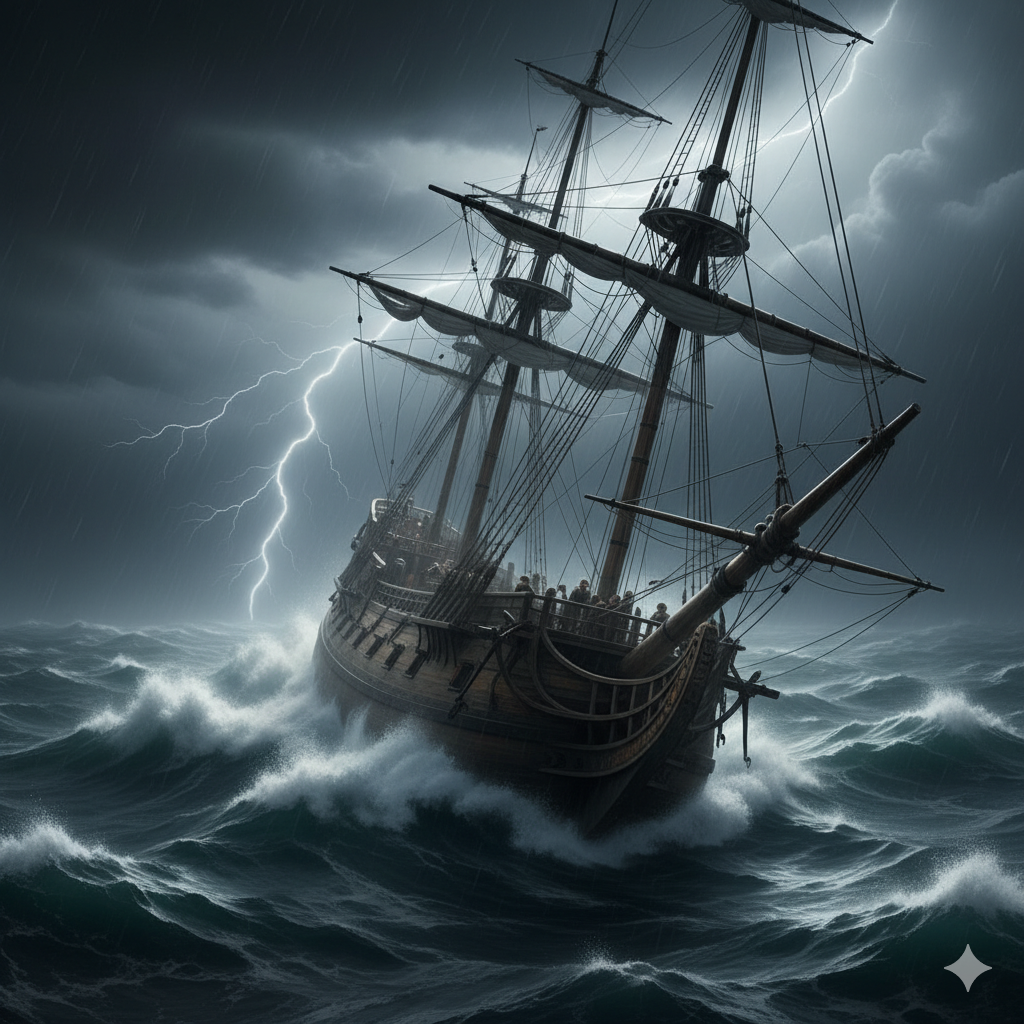 Storm at sea