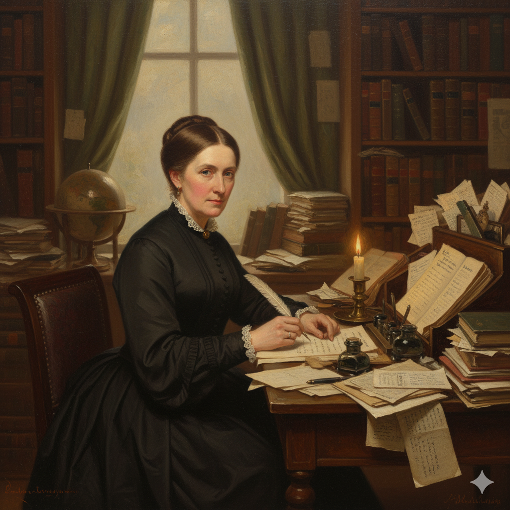 Sarah Josepha Hale at her desk