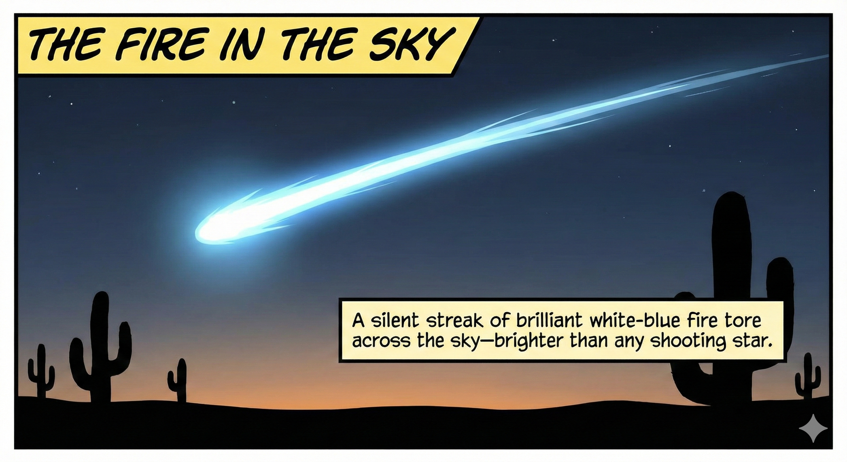 The Fire in the Sky - Meteor streak